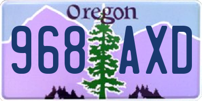 OR license plate 968AXD