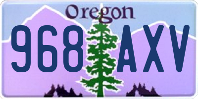 OR license plate 968AXV