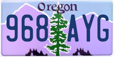OR license plate 968AYG