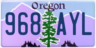 OR license plate 968AYL