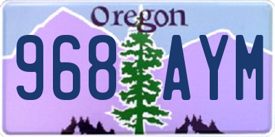 OR license plate 968AYM