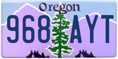 OR license plate 968AYT