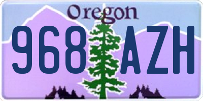 OR license plate 968AZH