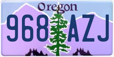 OR license plate 968AZJ