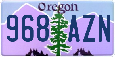 OR license plate 968AZN