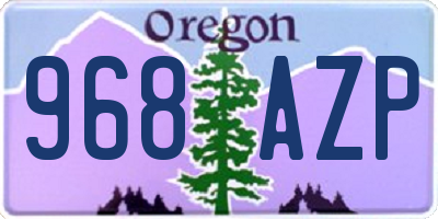 OR license plate 968AZP