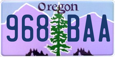 OR license plate 968BAA