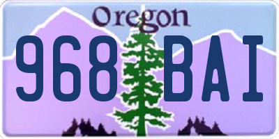 OR license plate 968BAI