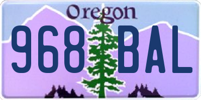 OR license plate 968BAL