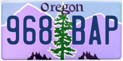 OR license plate 968BAP