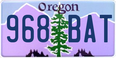 OR license plate 968BAT