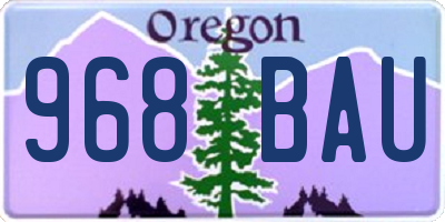 OR license plate 968BAU