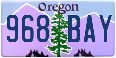 OR license plate 968BAY