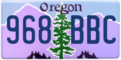 OR license plate 968BBC
