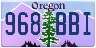 OR license plate 968BBI