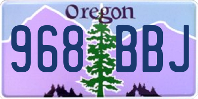 OR license plate 968BBJ