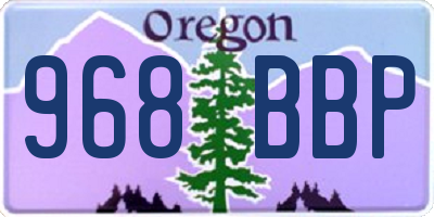 OR license plate 968BBP