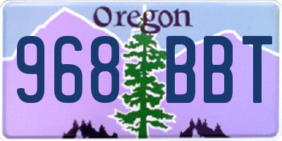 OR license plate 968BBT