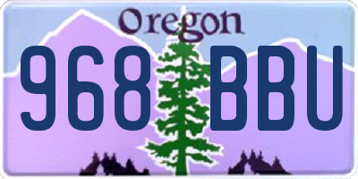 OR license plate 968BBU