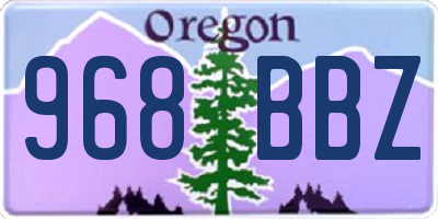 OR license plate 968BBZ