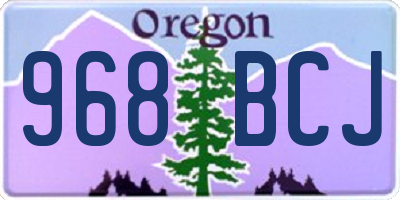 OR license plate 968BCJ