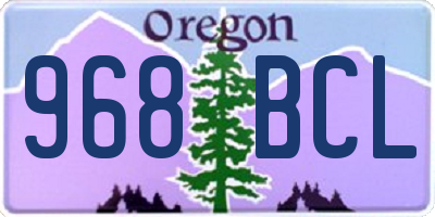 OR license plate 968BCL