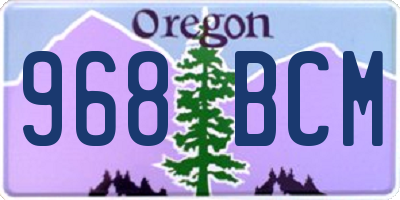 OR license plate 968BCM