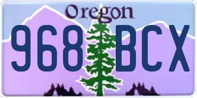 OR license plate 968BCX