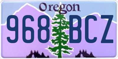 OR license plate 968BCZ