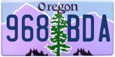 OR license plate 968BDA