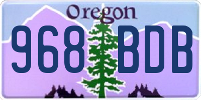 OR license plate 968BDB