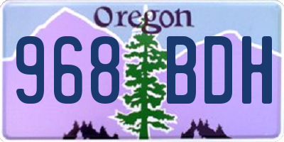 OR license plate 968BDH