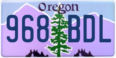 OR license plate 968BDL