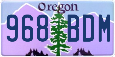 OR license plate 968BDM
