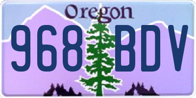 OR license plate 968BDV