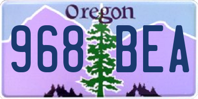 OR license plate 968BEA