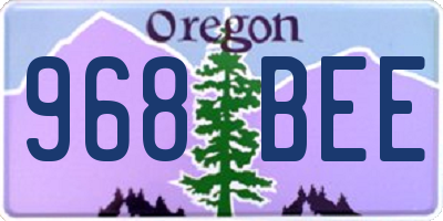 OR license plate 968BEE