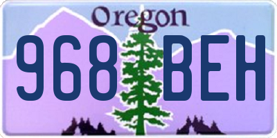 OR license plate 968BEH