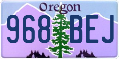 OR license plate 968BEJ