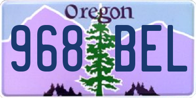 OR license plate 968BEL