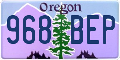 OR license plate 968BEP