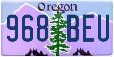 OR license plate 968BEU