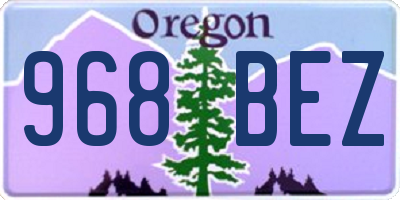 OR license plate 968BEZ