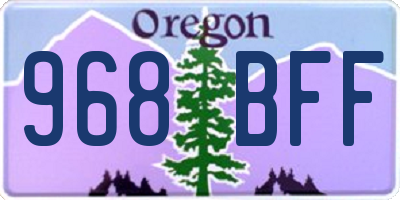 OR license plate 968BFF
