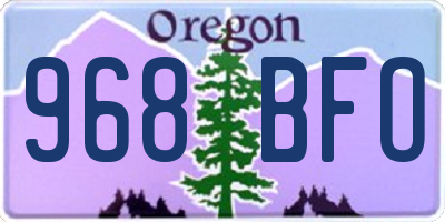 OR license plate 968BFO