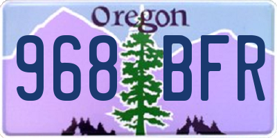 OR license plate 968BFR