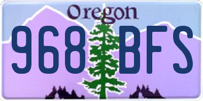 OR license plate 968BFS
