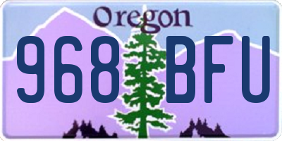OR license plate 968BFU