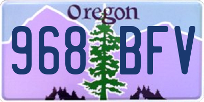 OR license plate 968BFV