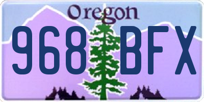OR license plate 968BFX
